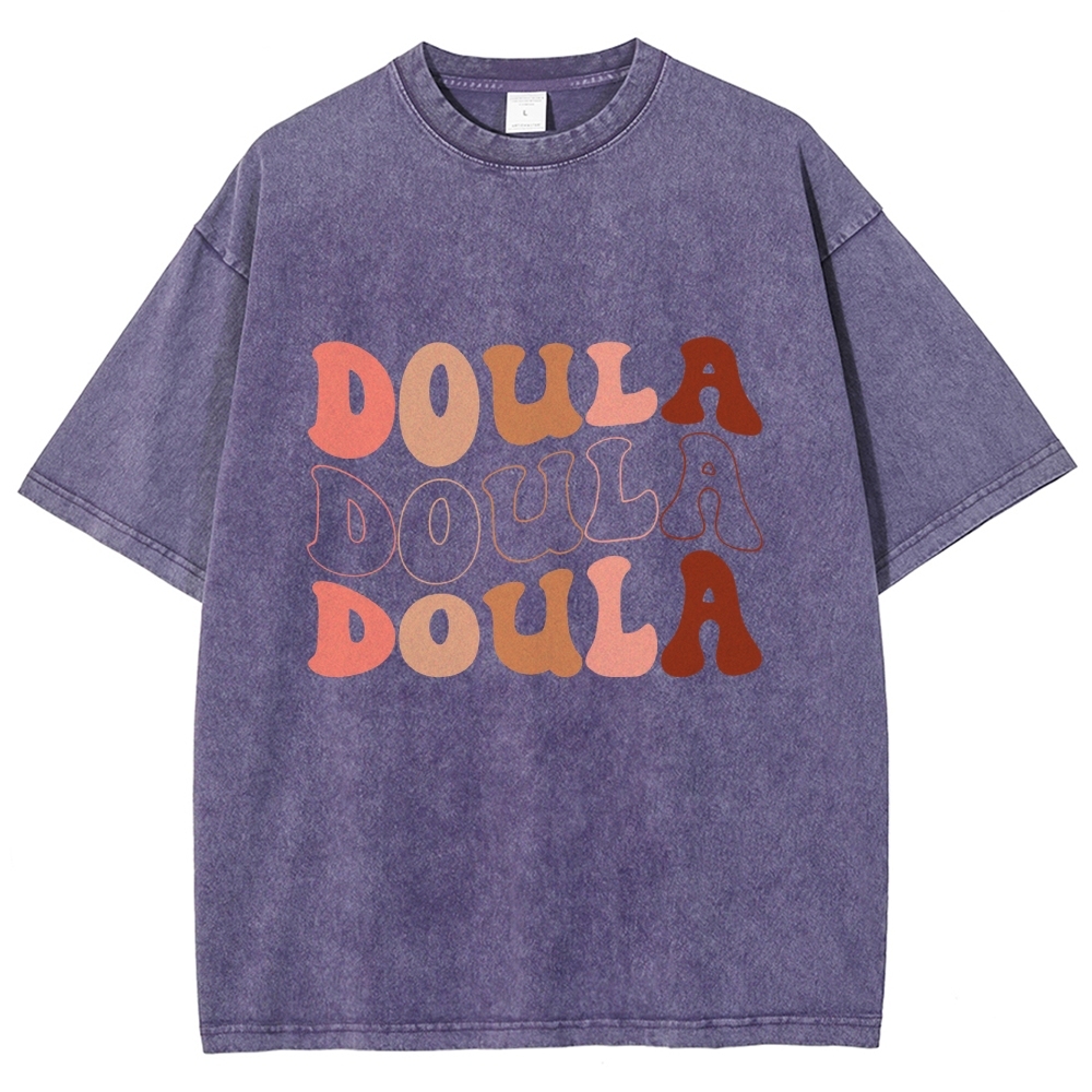 Doula Unisex Fit Washed T-Shirt Customscool