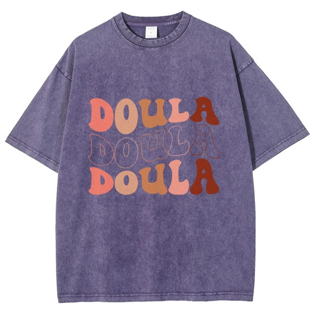 Doula Unisex Fit Washed T-Shirt Customscool