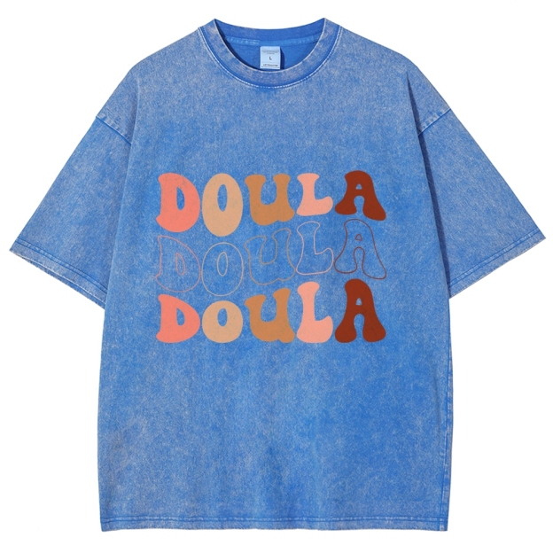 Doula Unisex Fit Washed T-Shirt Customscool