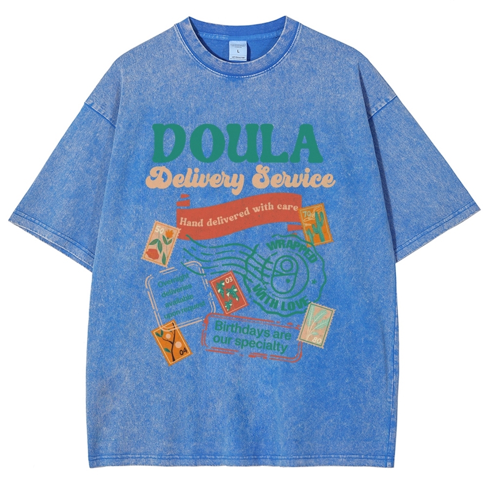 Doula Unisex Fit Washed T-Shirt Customscool