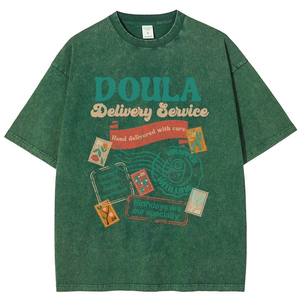 Doula Unisex Fit Washed T-Shirt Customscool