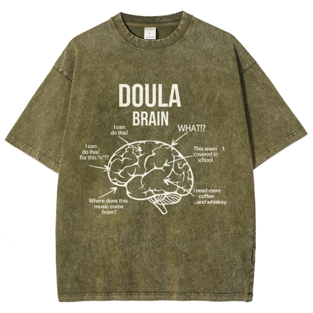 Doula Unisex Fit Washed T-Shirt Customscool