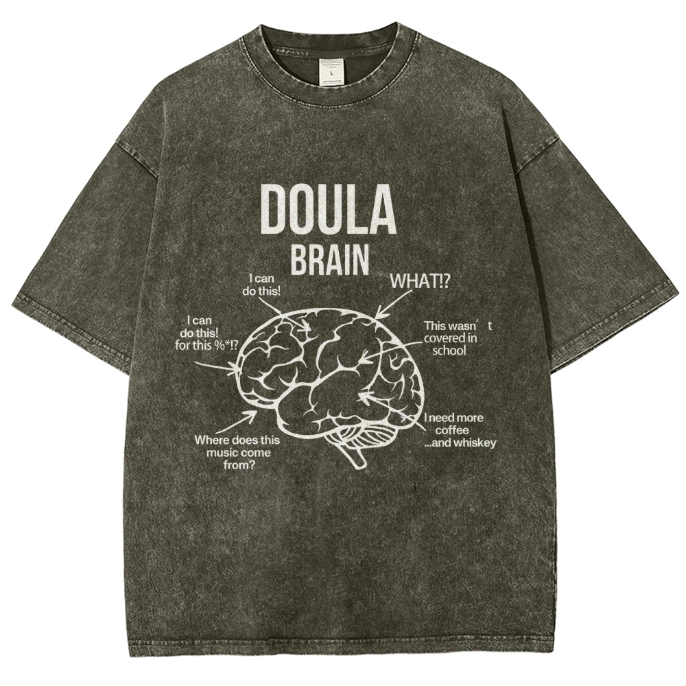 Doula Unisex Fit Washed T-Shirt Customscool