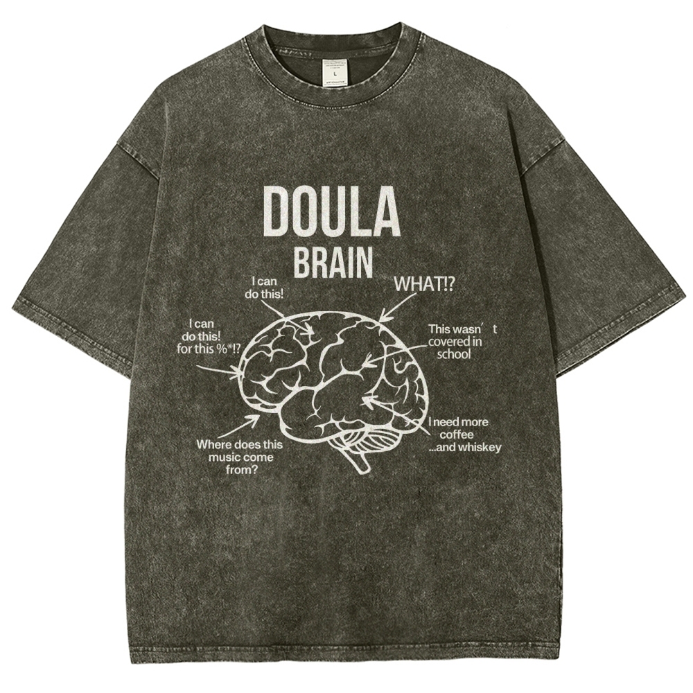 Doula Unisex Fit Washed T-Shirt Customscool