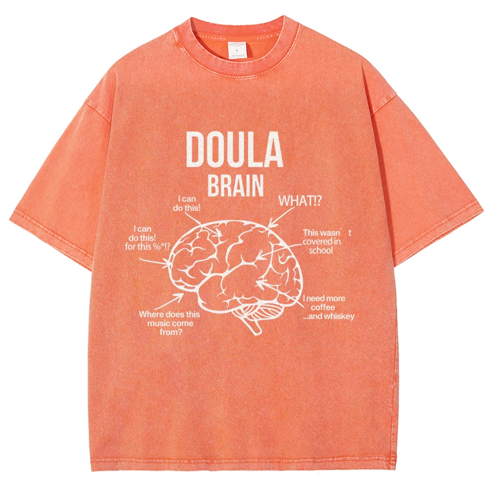 Doula Unisex Fit Washed T-Shirt Customscool