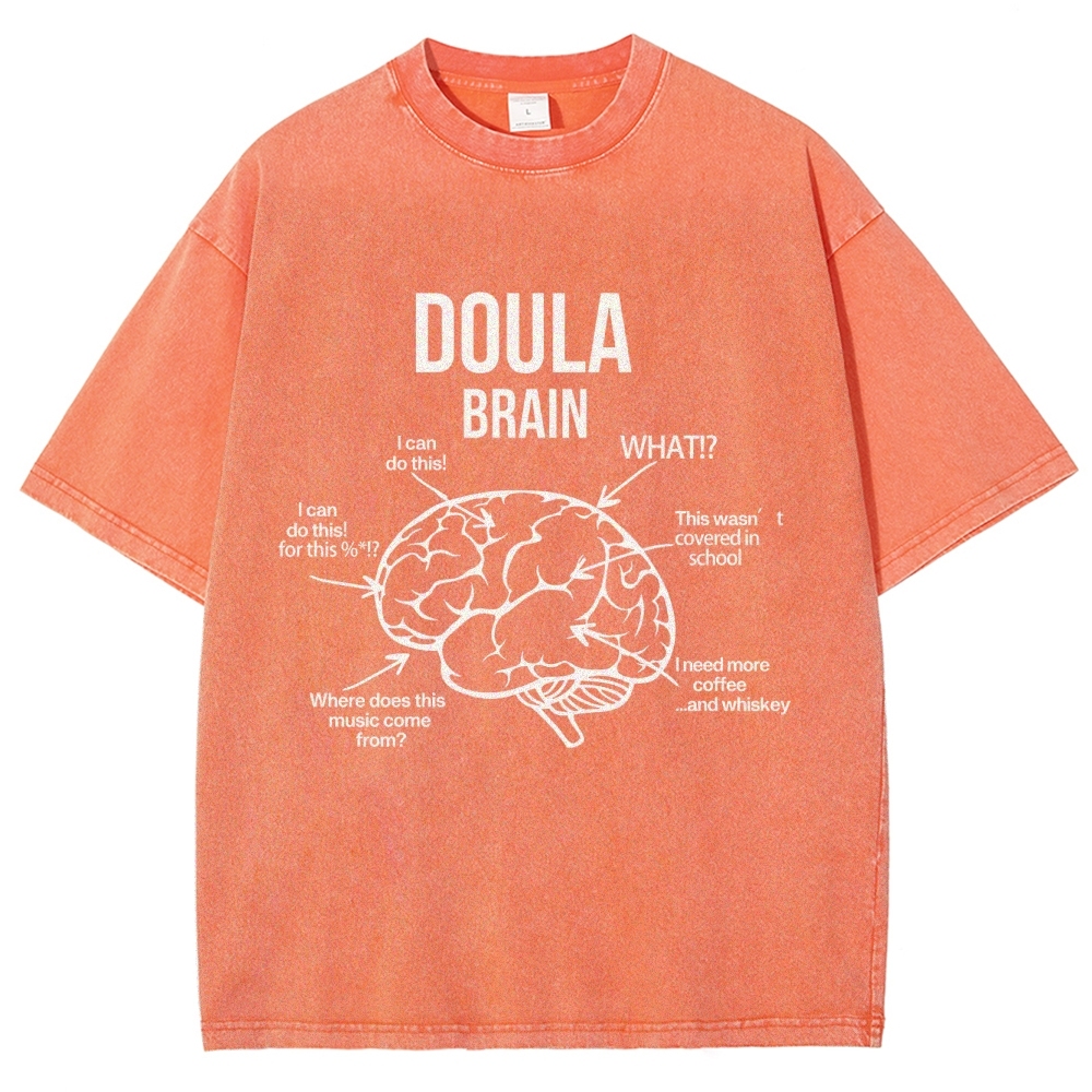 Doula Unisex Fit Washed T-Shirt Customscool