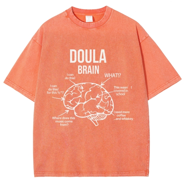Doula Unisex Fit Washed T-Shirt Customscool