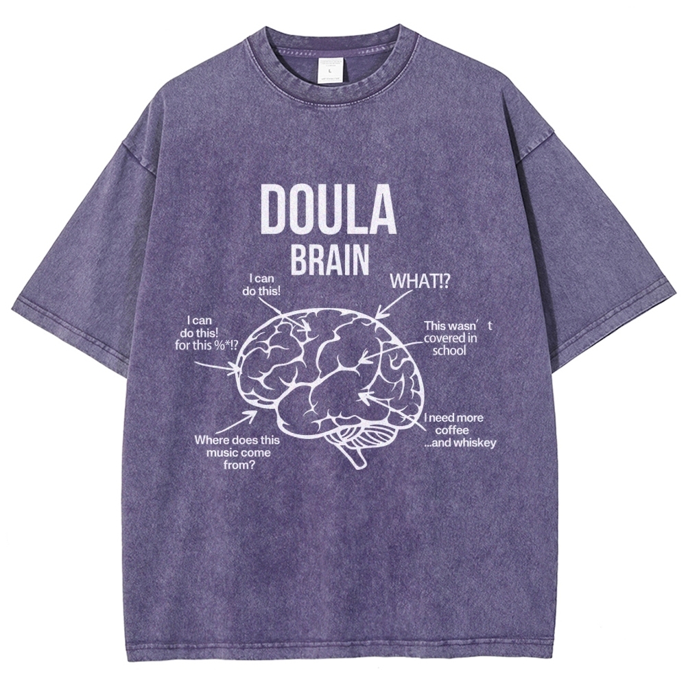 Doula Unisex Fit Washed T-Shirt Customscool