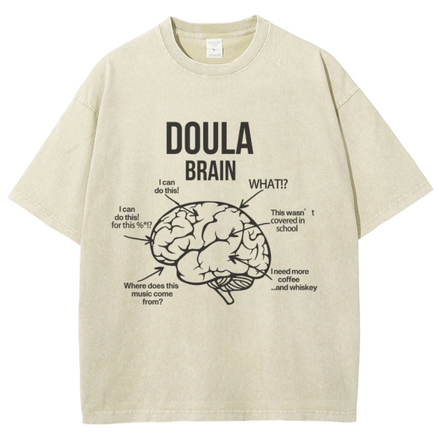 Doula Unisex Fit Washed T-Shirt Customscool