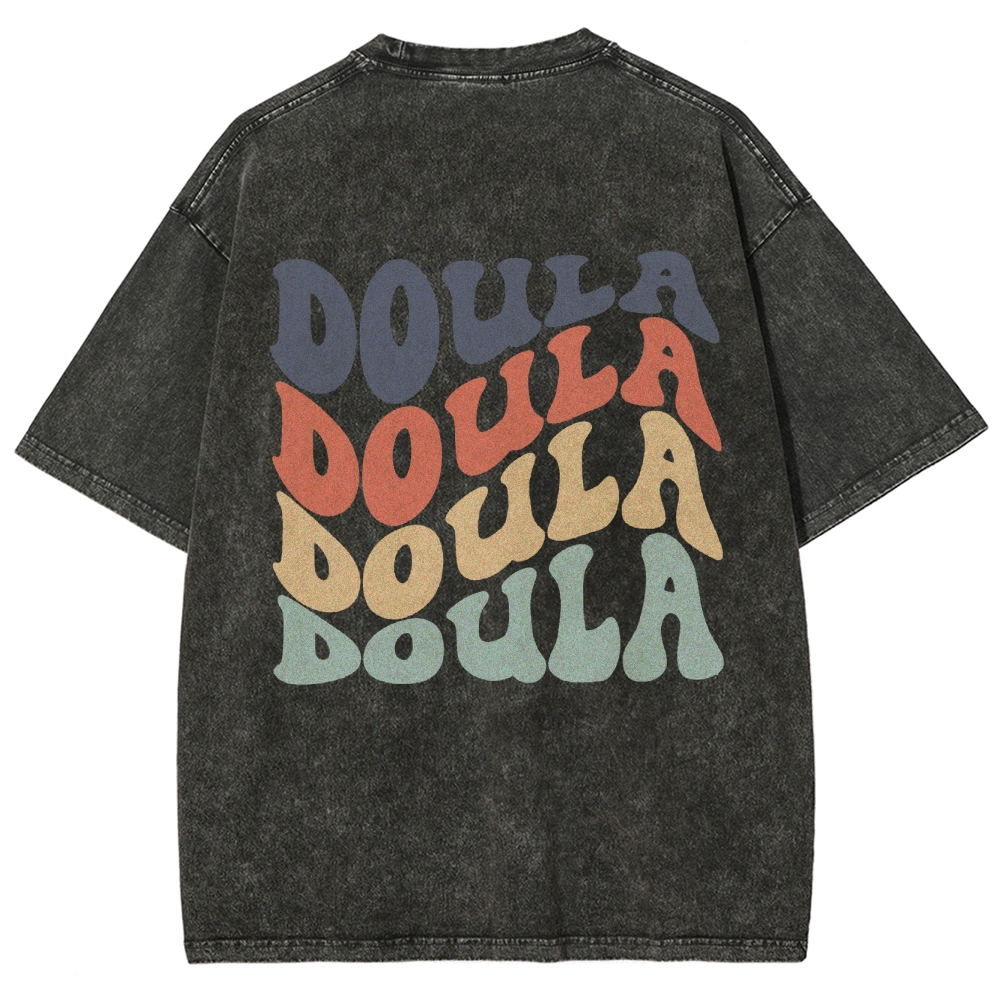 Doula Unisex Fit Washed T-Shirt Customscool