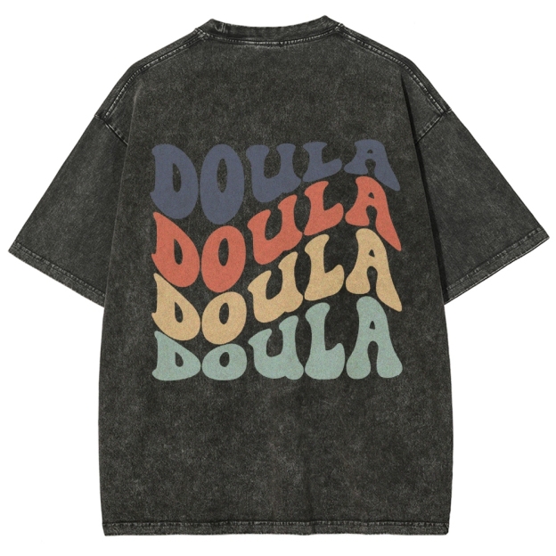 Doula Unisex Fit Washed T-Shirt Customscool