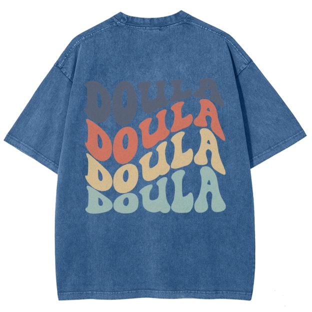 Doula Unisex Fit Washed T-Shirt Customscool