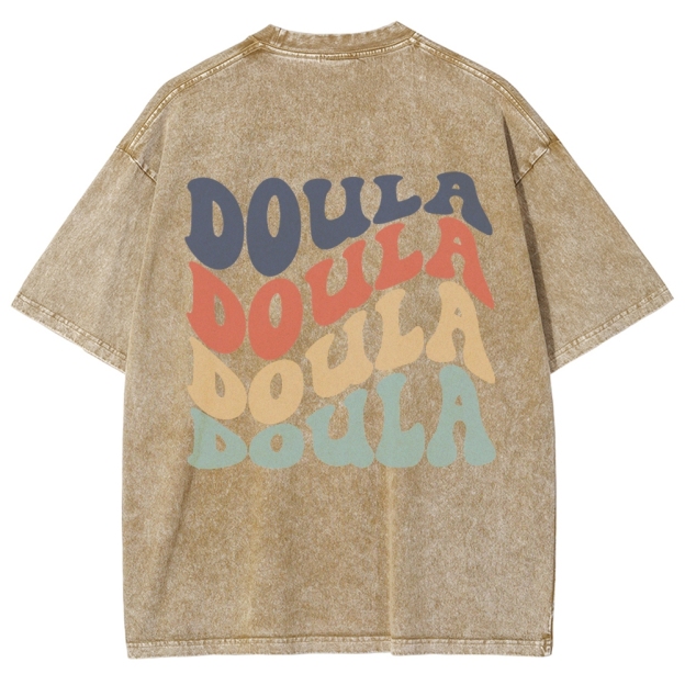 Doula Unisex Fit Washed T-Shirt Customscool