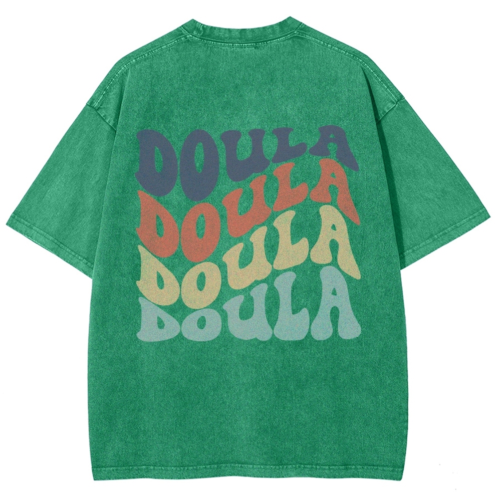 Doula Unisex Fit Washed T-Shirt Customscool