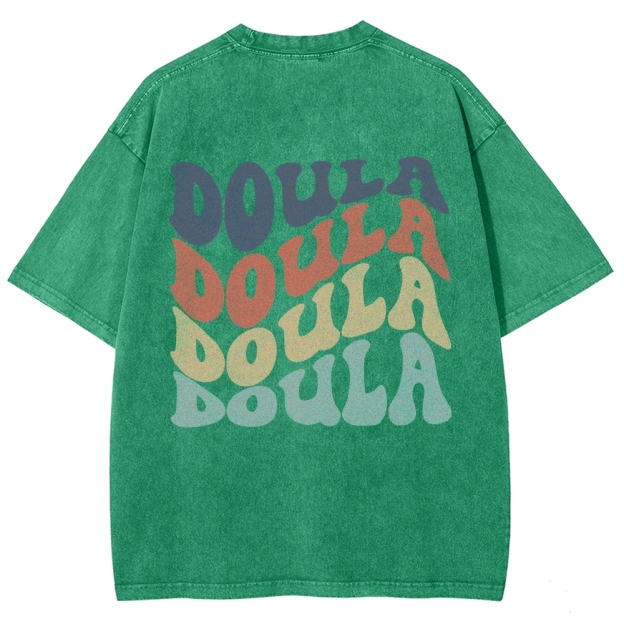 Doula Unisex Fit Washed T-Shirt Customscool