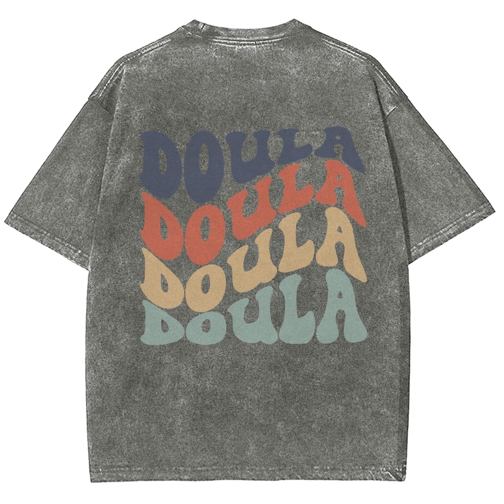 Doula Unisex Fit Washed T-Shirt Customscool
