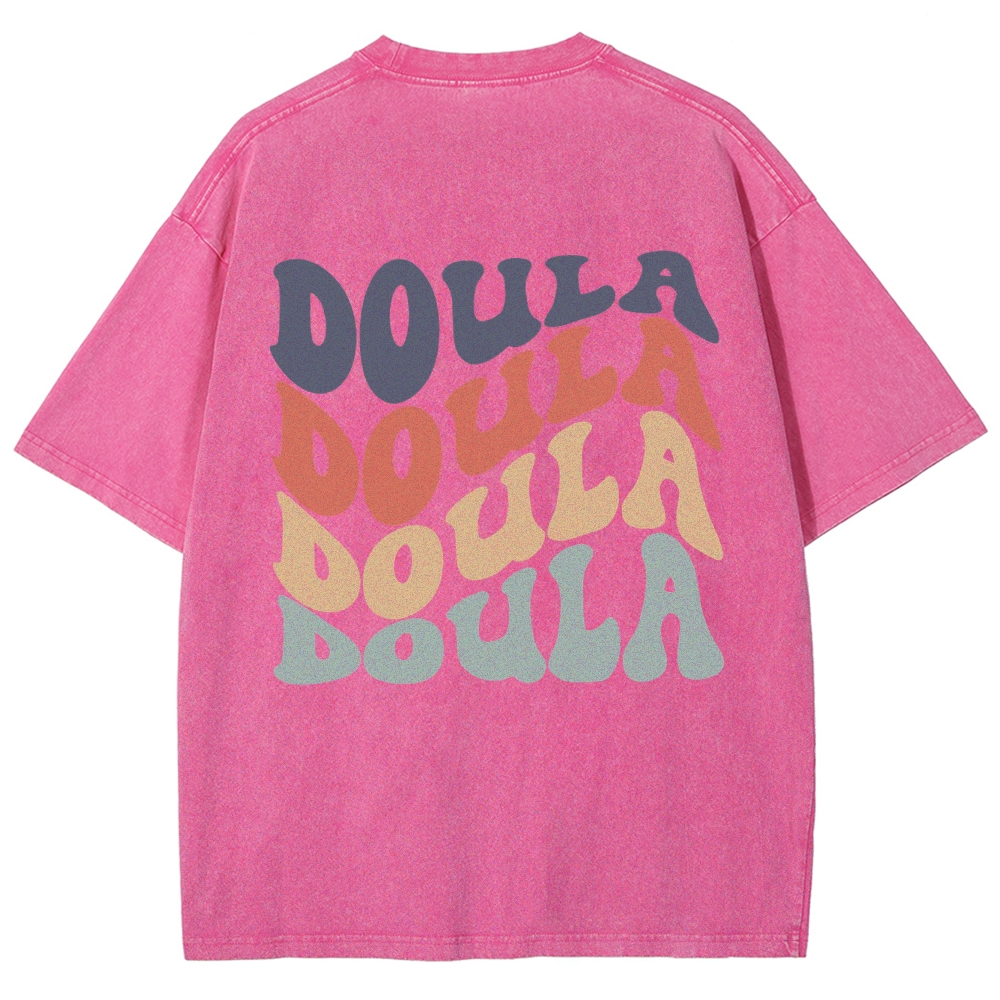 Doula Unisex Fit Washed T-Shirt Customscool