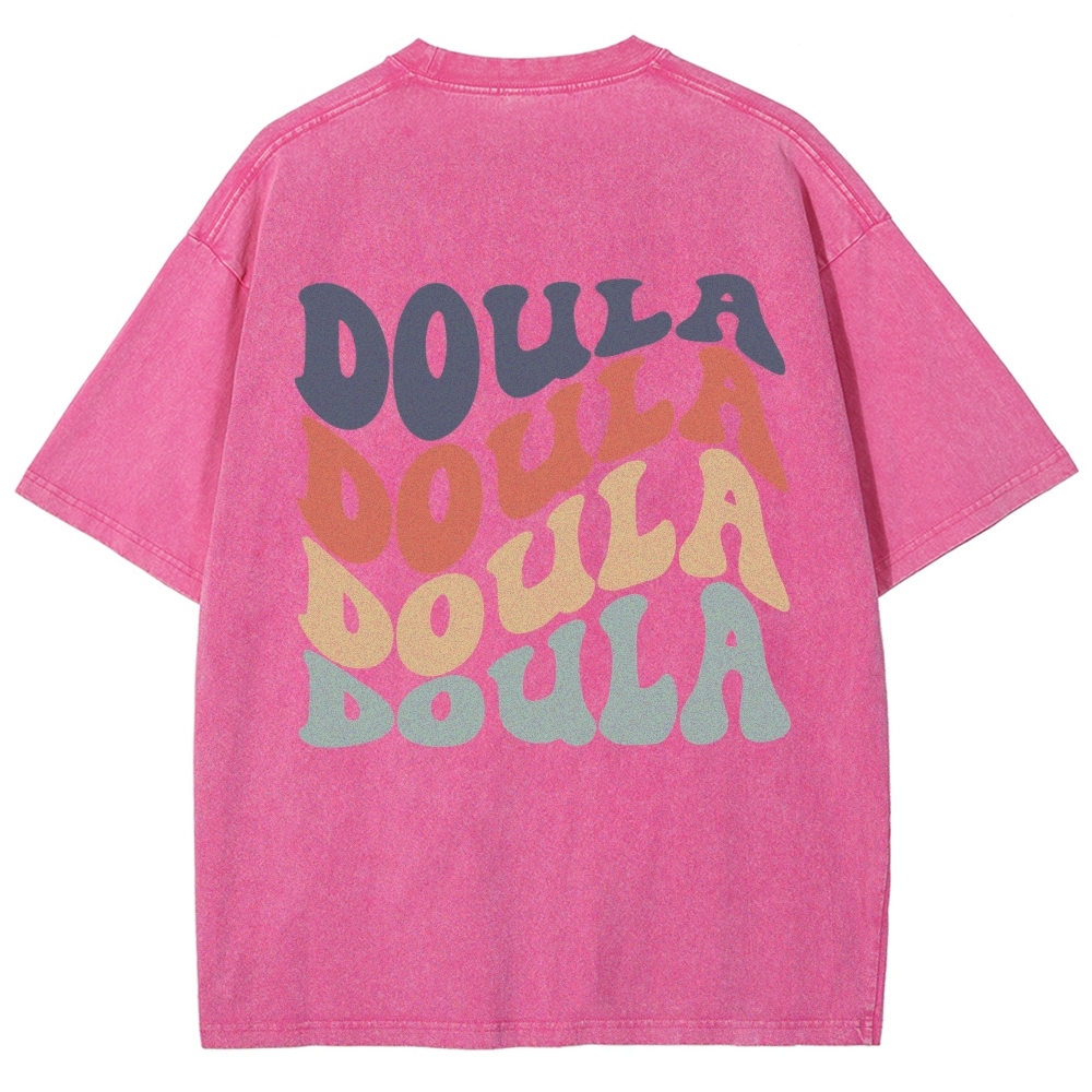 Doula Unisex Fit Washed T-Shirt Customscool