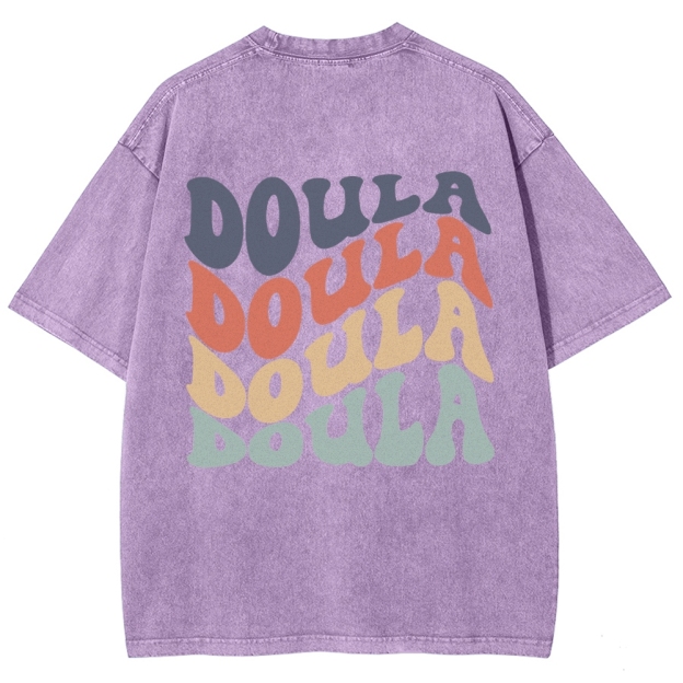 Doula Unisex Fit Washed T-Shirt Customscool