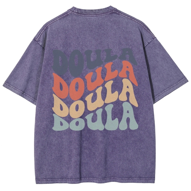 Doula Unisex Fit Washed T-Shirt Customscool