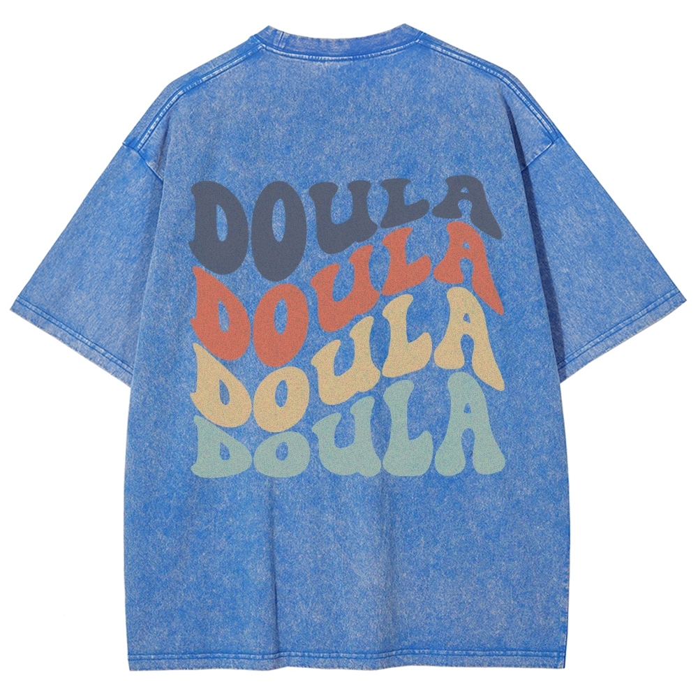 Doula Unisex Fit Washed T-Shirt Customscool