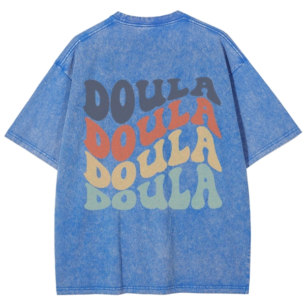 Doula Unisex Fit Washed T-Shirt Customscool