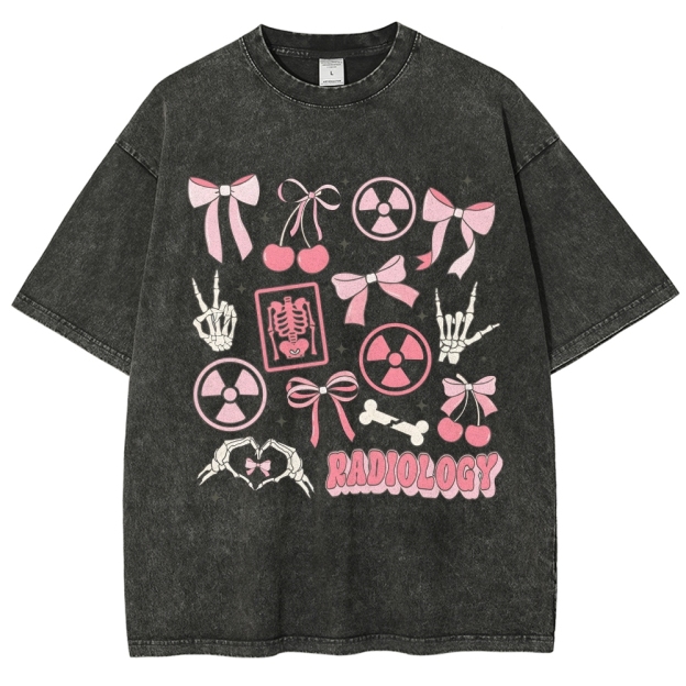 Radiology Unisex Fit Washed T-Shirt Customscool