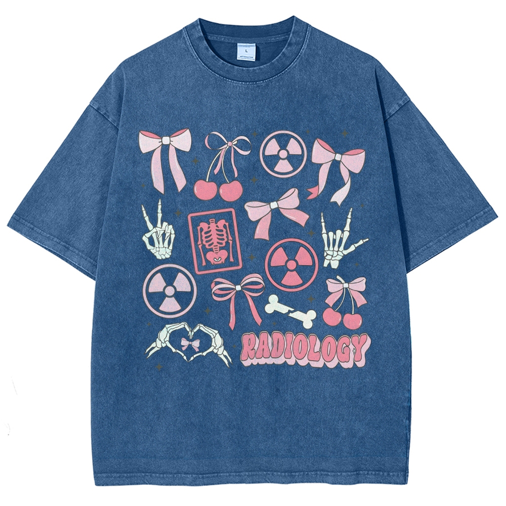 Radiology Unisex Fit Washed T-Shirt Customscool