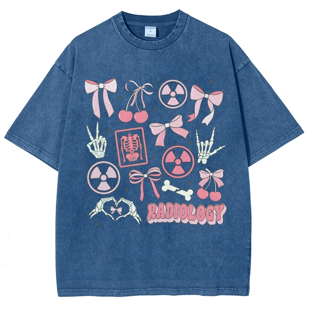 Radiology Unisex Fit Washed T-Shirt Customscool