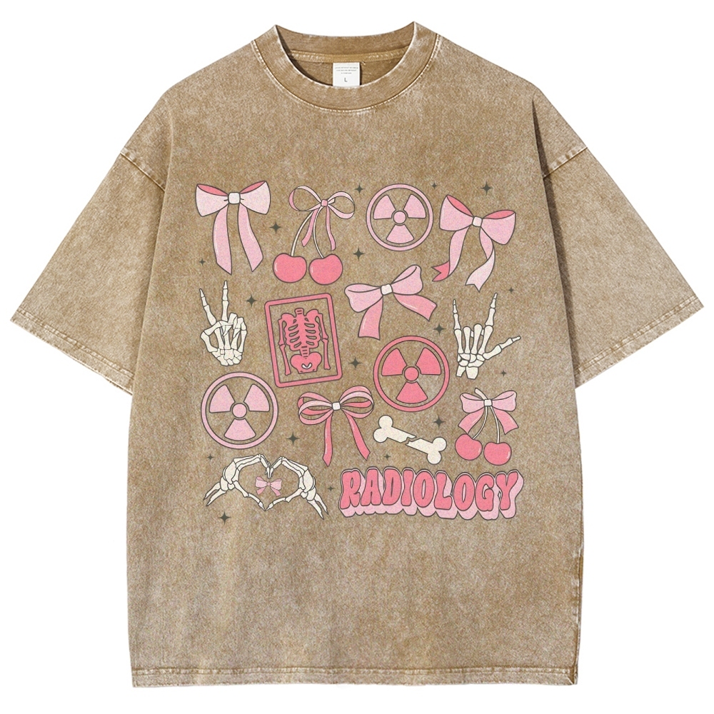 Radiology Unisex Fit Washed T-Shirt Customscool