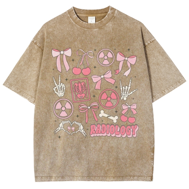 Radiology Unisex Fit Washed T-Shirt Customscool