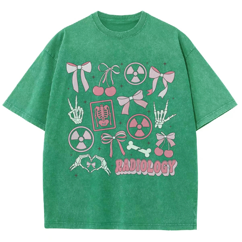 Radiology Unisex Fit Washed T-Shirt Customscool