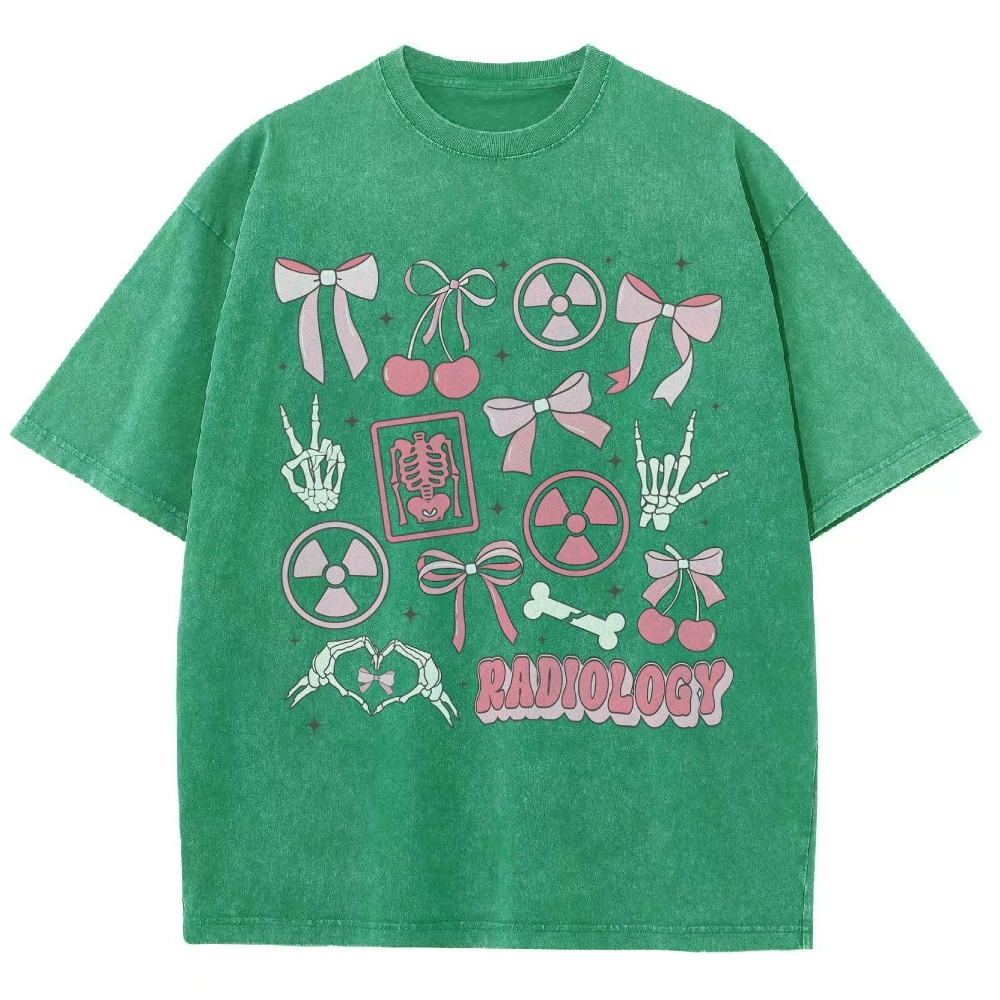 Radiology Unisex Fit Washed T-Shirt Customscool