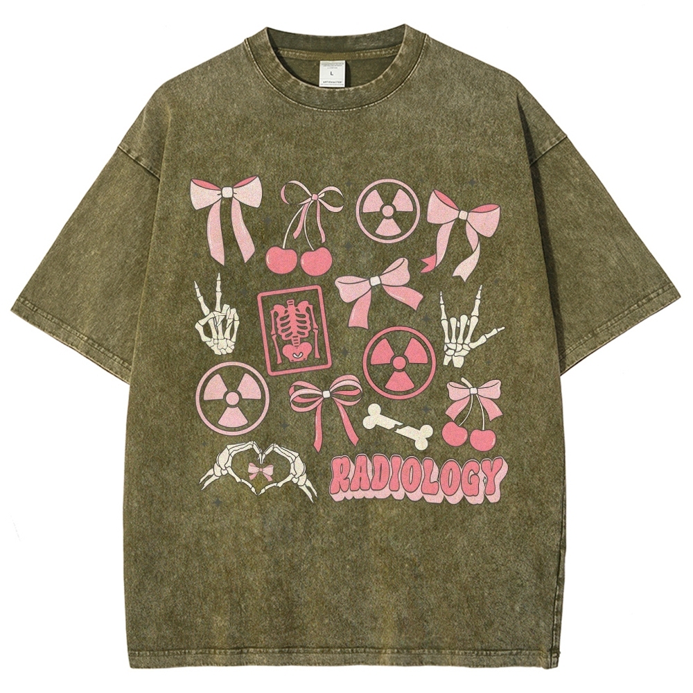 Radiology Unisex Fit Washed T-Shirt Customscool
