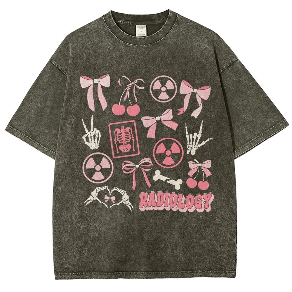 Radiology Unisex Fit Washed T-Shirt Customscool