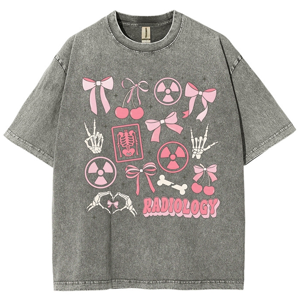 Radiology Unisex Fit Washed T-Shirt Customscool