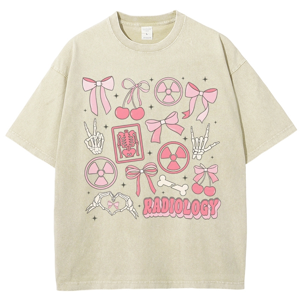 Radiology Unisex Fit Washed T-Shirt Customscool