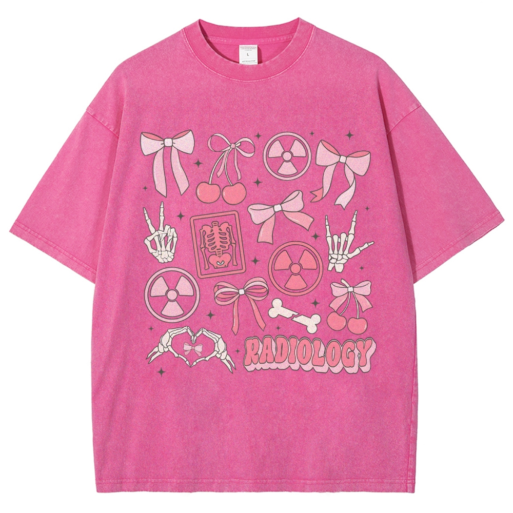 Radiology Unisex Fit Washed T-Shirt Customscool