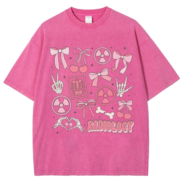 Radiology Unisex Fit Washed T-Shirt Customscool