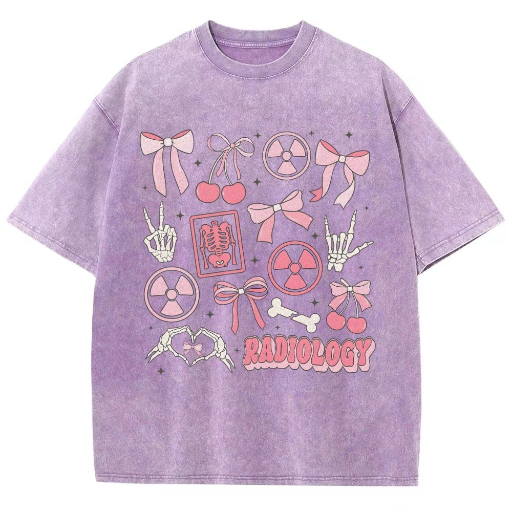 Radiology Unisex Fit Washed T-Shirt Customscool