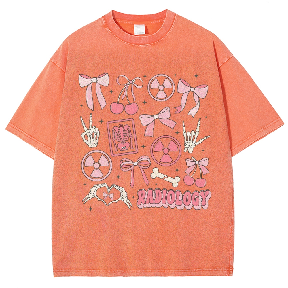 Radiology Unisex Fit Washed T-Shirt Customscool
