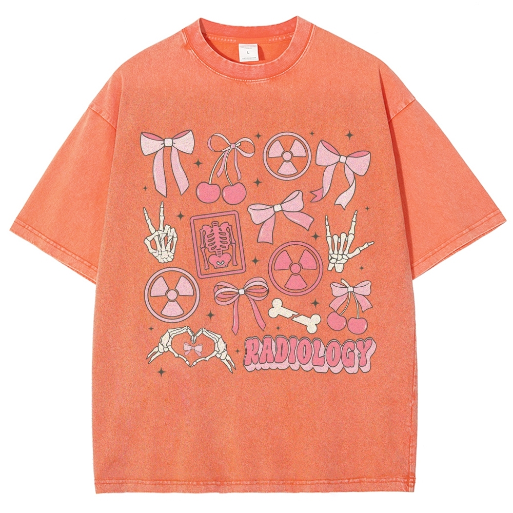 Radiology Unisex Fit Washed T-Shirt Customscool