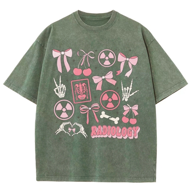 Radiology Unisex Fit Washed T-Shirt Customscool