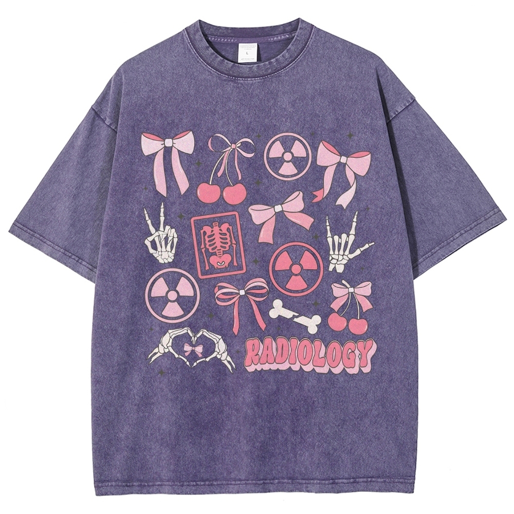 Radiology Unisex Fit Washed T-Shirt Customscool