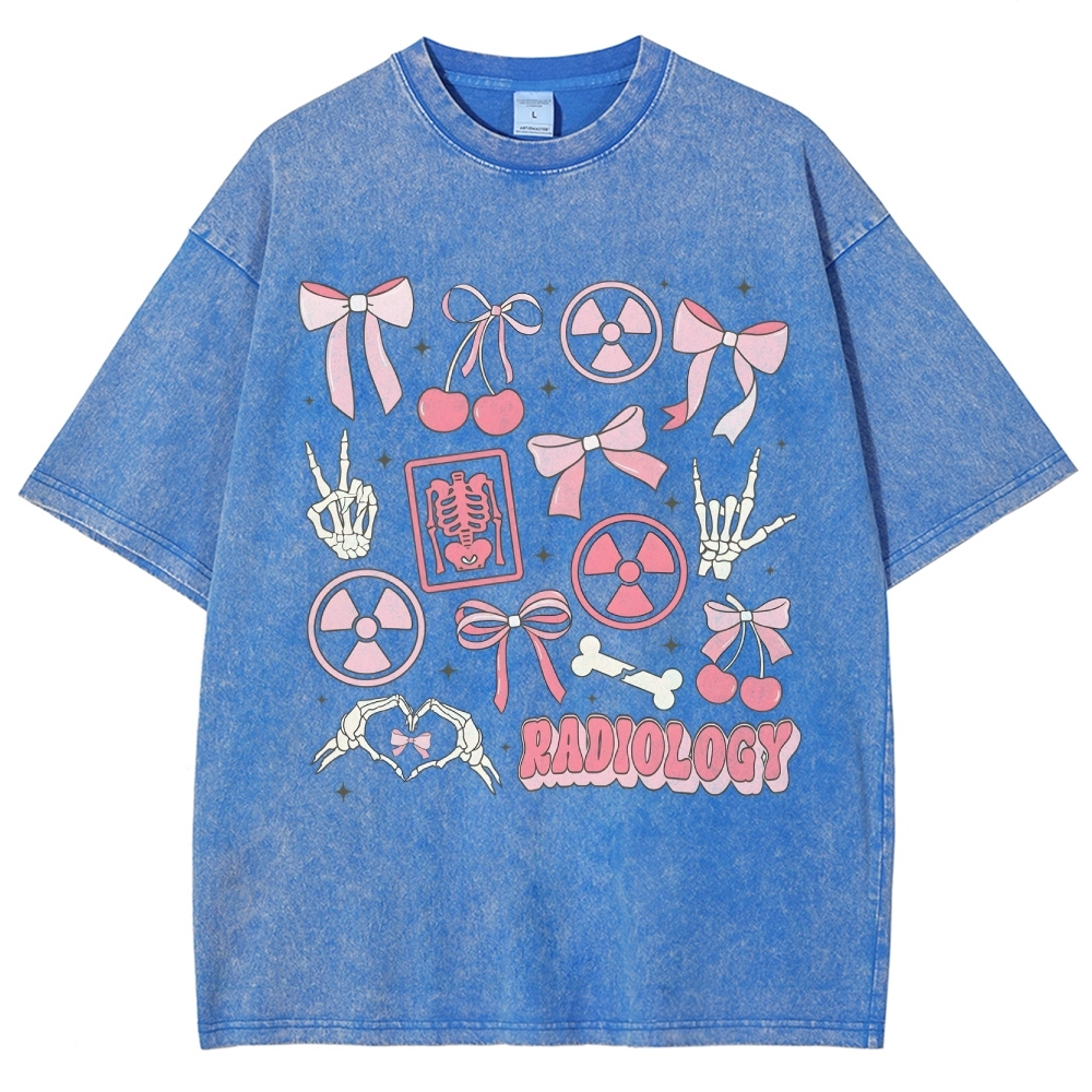 Radiology Unisex Fit Washed T-Shirt Customscool