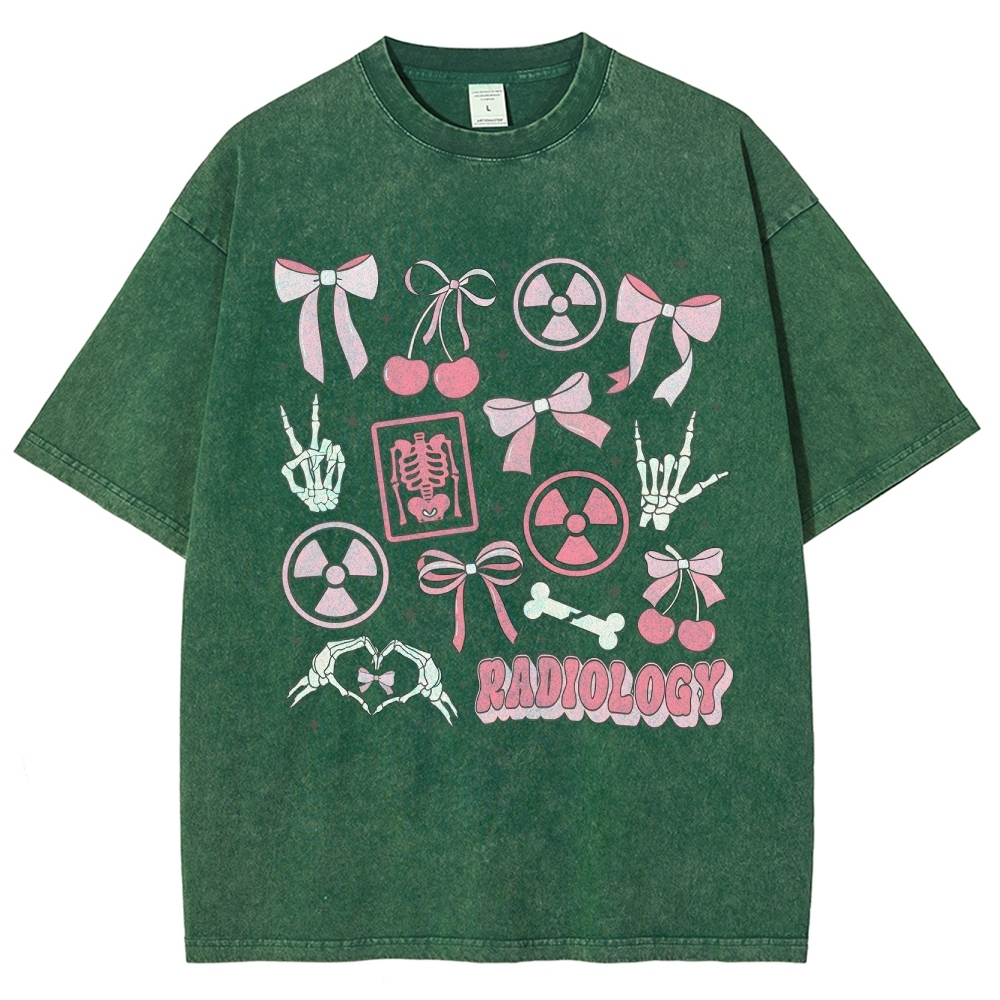 Radiology Unisex Fit Washed T-Shirt Customscool