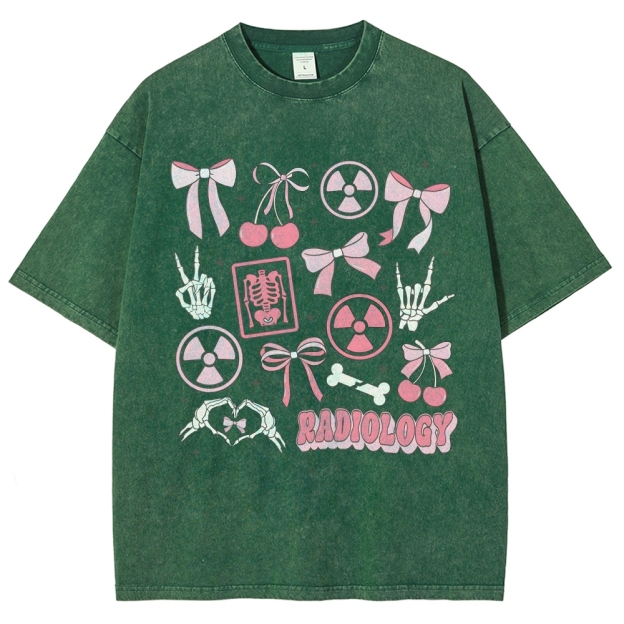 Radiology Unisex Fit Washed T-Shirt Customscool
