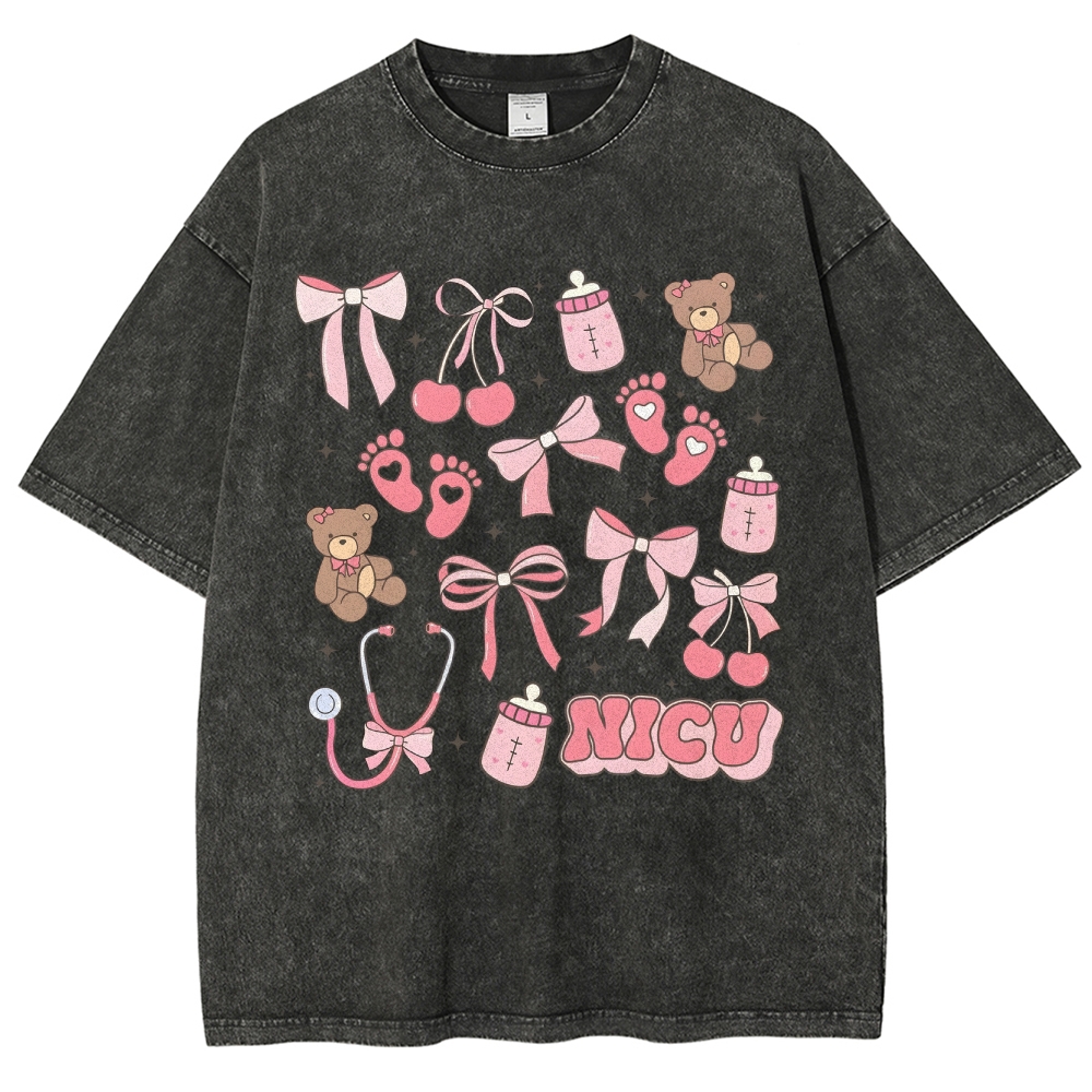 NICU Nurse Unisex Fit Washed T-Shirt Customscool