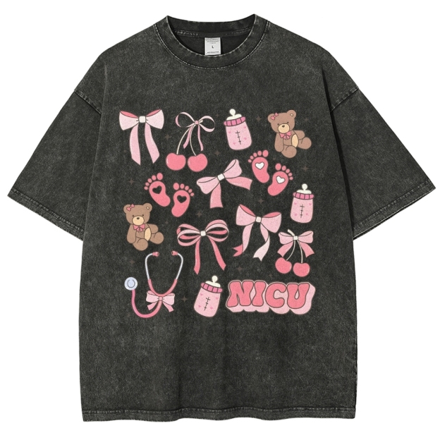 NICU Nurse Unisex Fit Washed T-Shirt Customscool