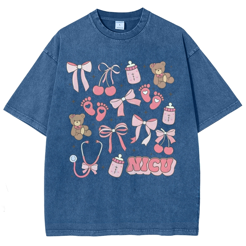 NICU Nurse Unisex Fit Washed T-Shirt Customscool